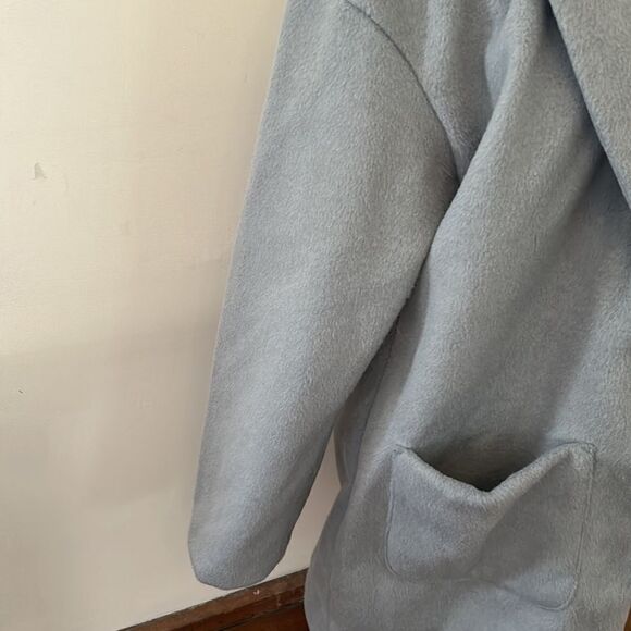 Cyrus slate blue button front coat Size L New - Picture 5 of 11